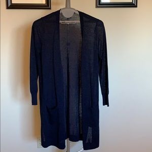 Halogen Navy Cardigan Duster